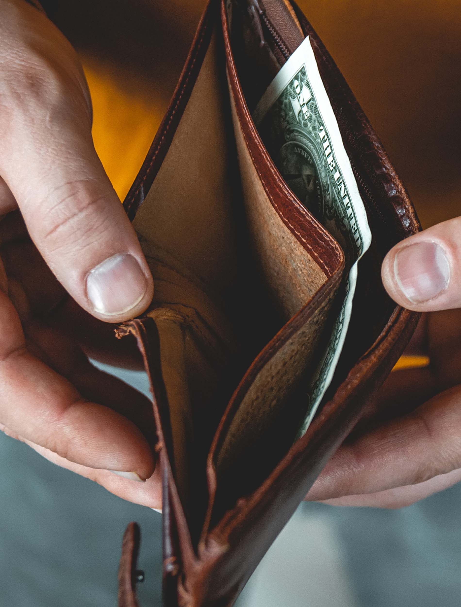 Empty Pocketbook Stock image